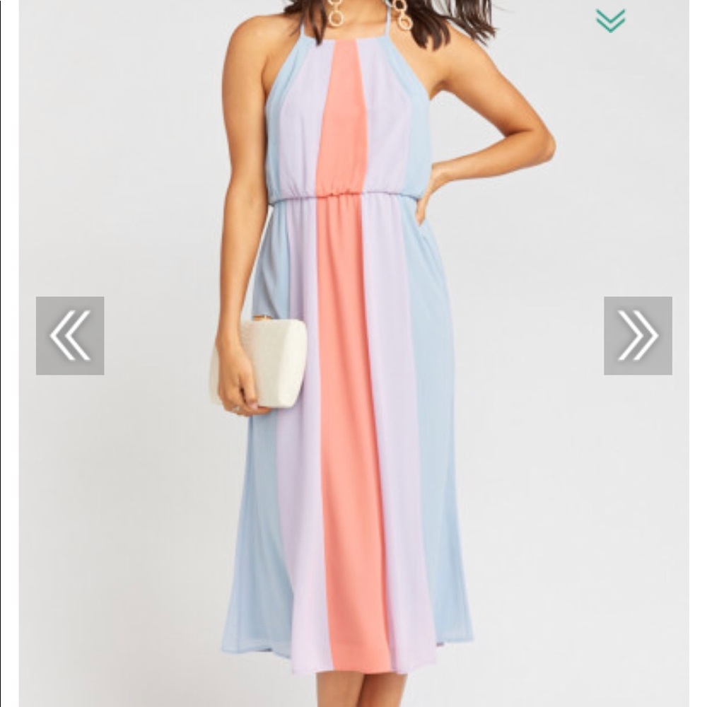 Nadia Paneled Dress- Pastel Party Colorblock